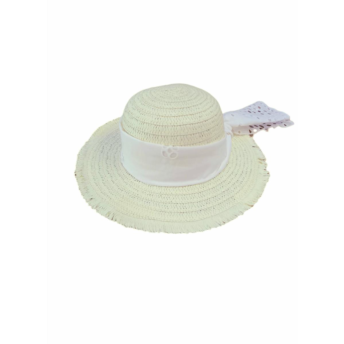 Καπέλο ψάθινο κορίτσι two in a castle-T5477-WHITE